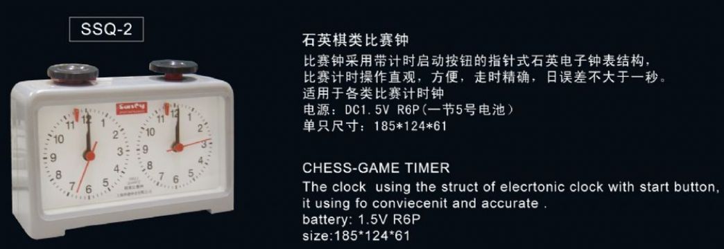 點擊查看詳細信息<br>標題：SSQ-2石英棋類比賽鐘 閱讀次數：1875