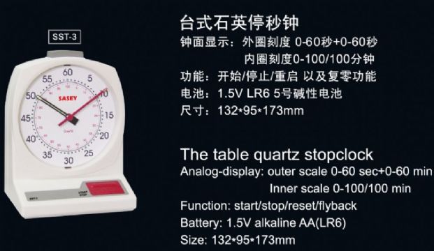 點擊查看詳細信息<br>標題：臺式石英停秒鐘 閱讀次數：1523